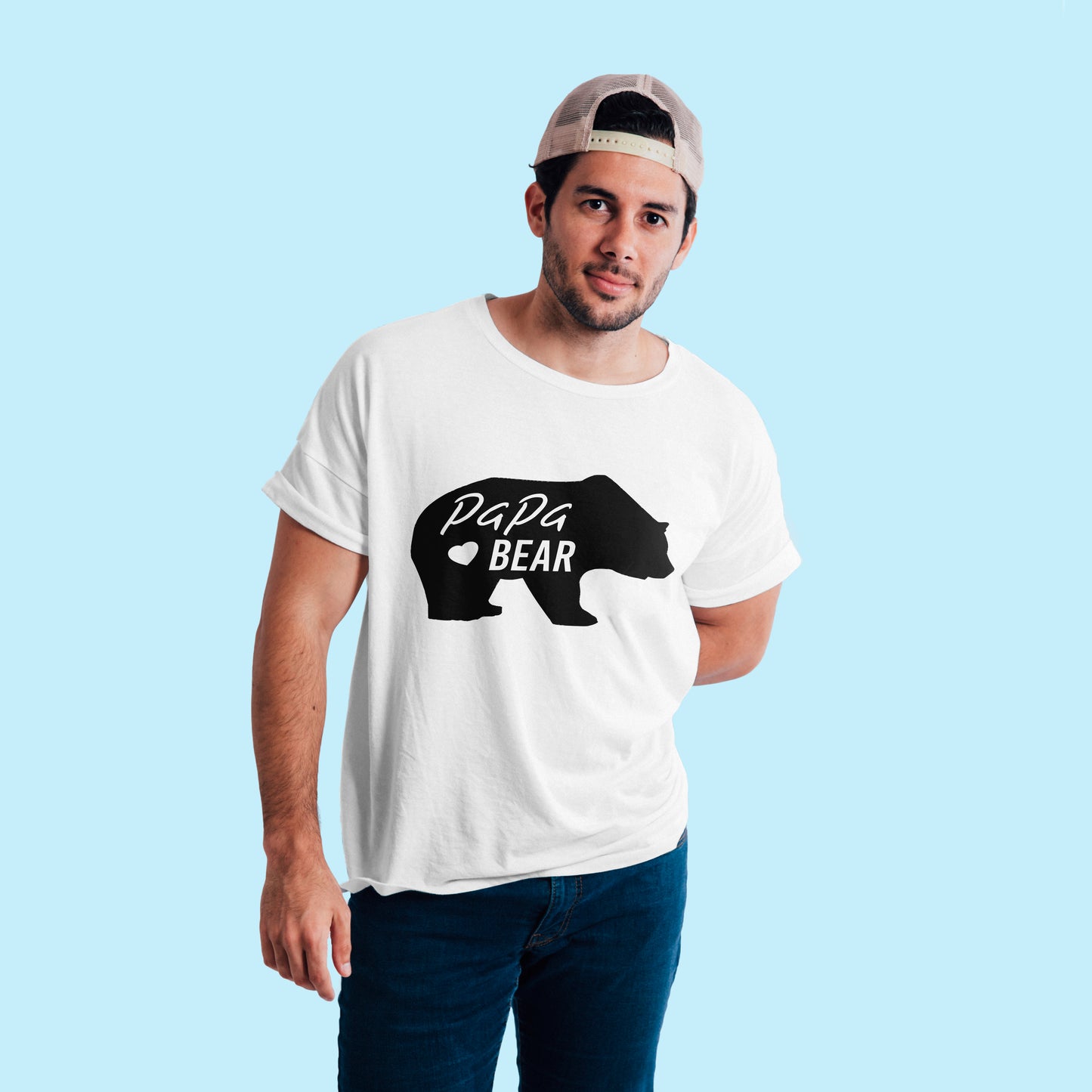 mama bear & papa bear Maternity Couple T shirts- White