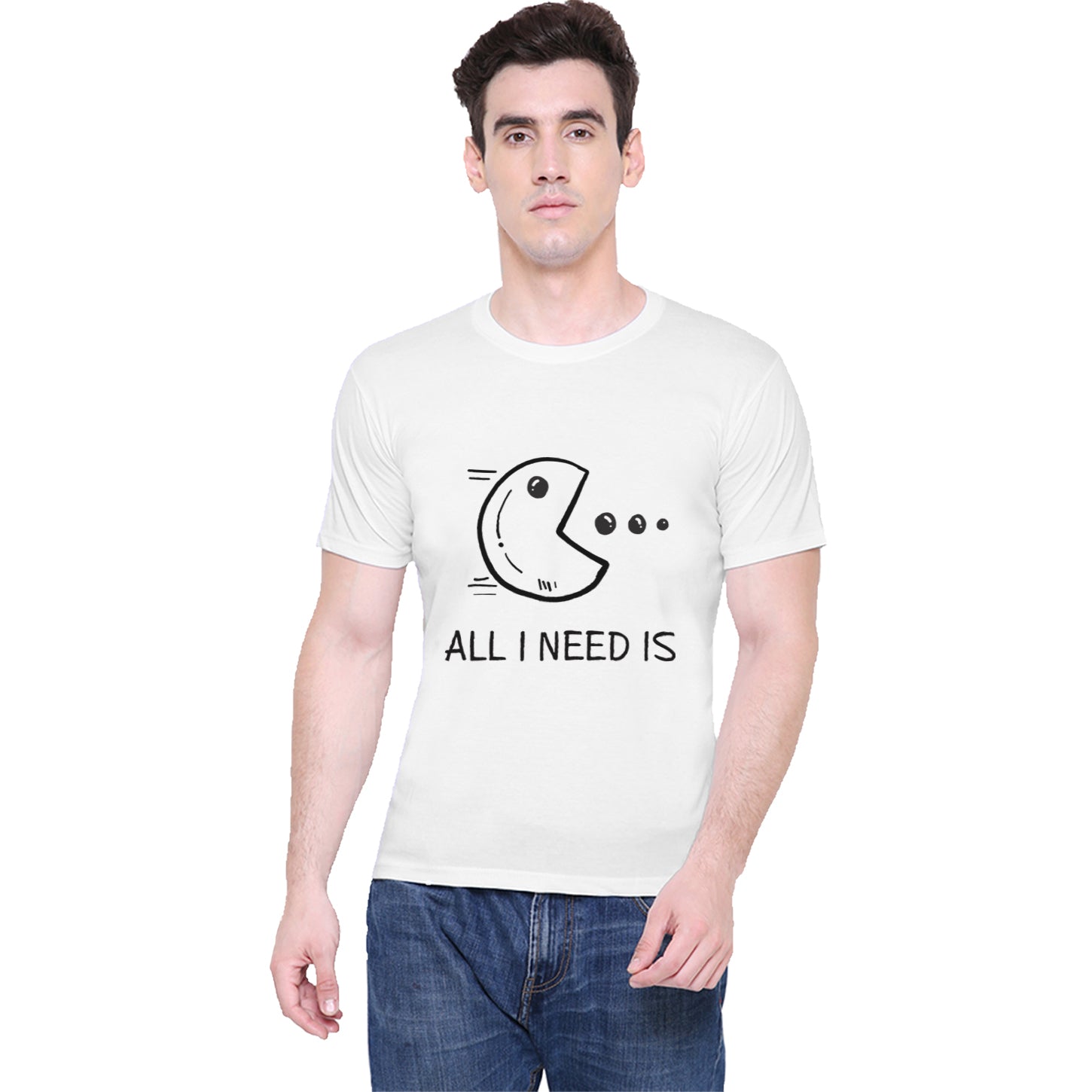 All I need is you matching Couple T shirts- White