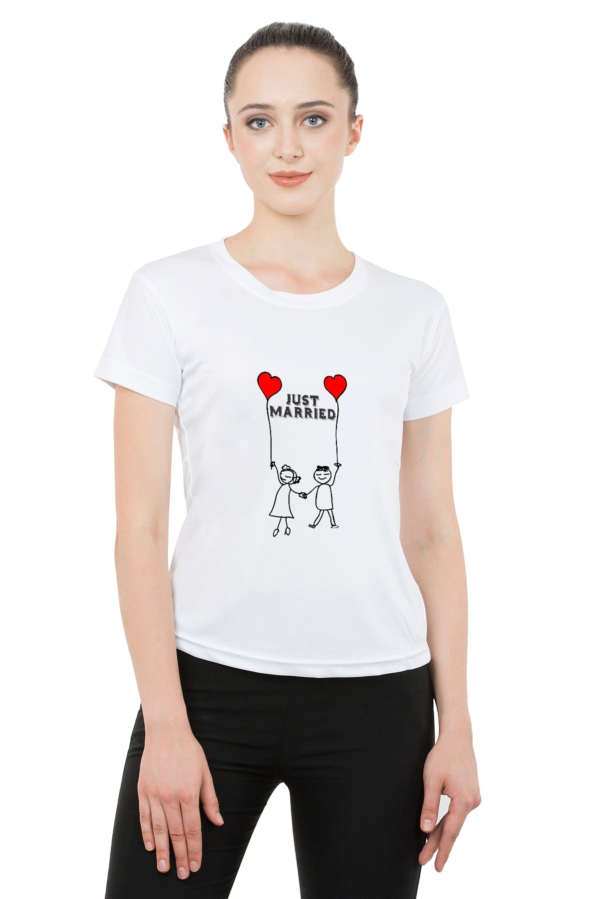 Bride Groom t shirt|wedding tshirts|Couple t shirts Just married- White 05