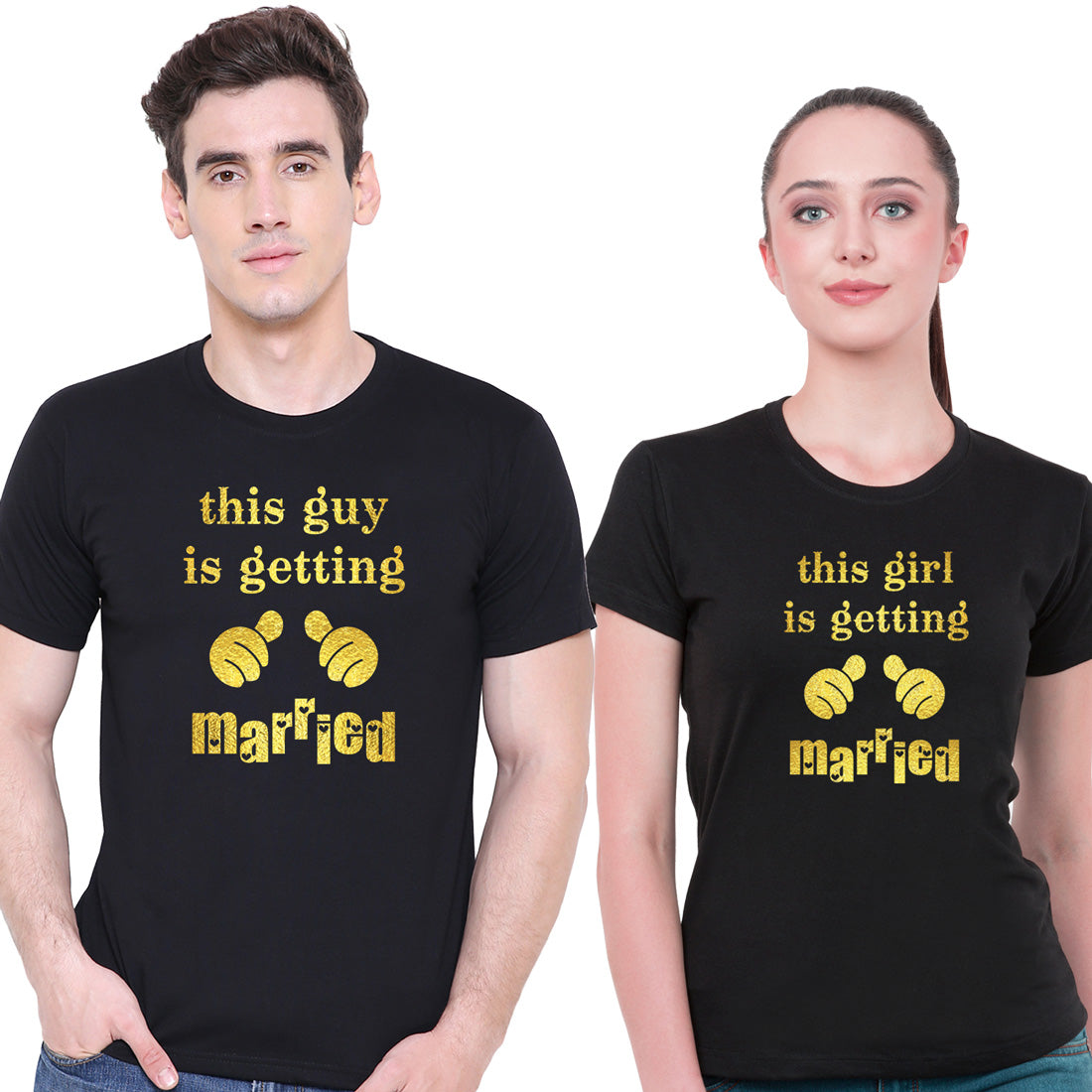 Bride Groom t shirt|wedding tshirts|Couple T shirts- Blackgold 15