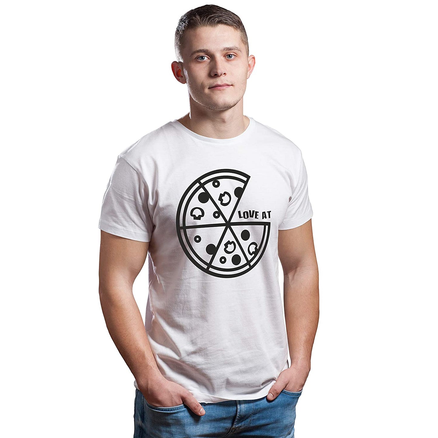 Love at first Bite matching Couple T shirts- White