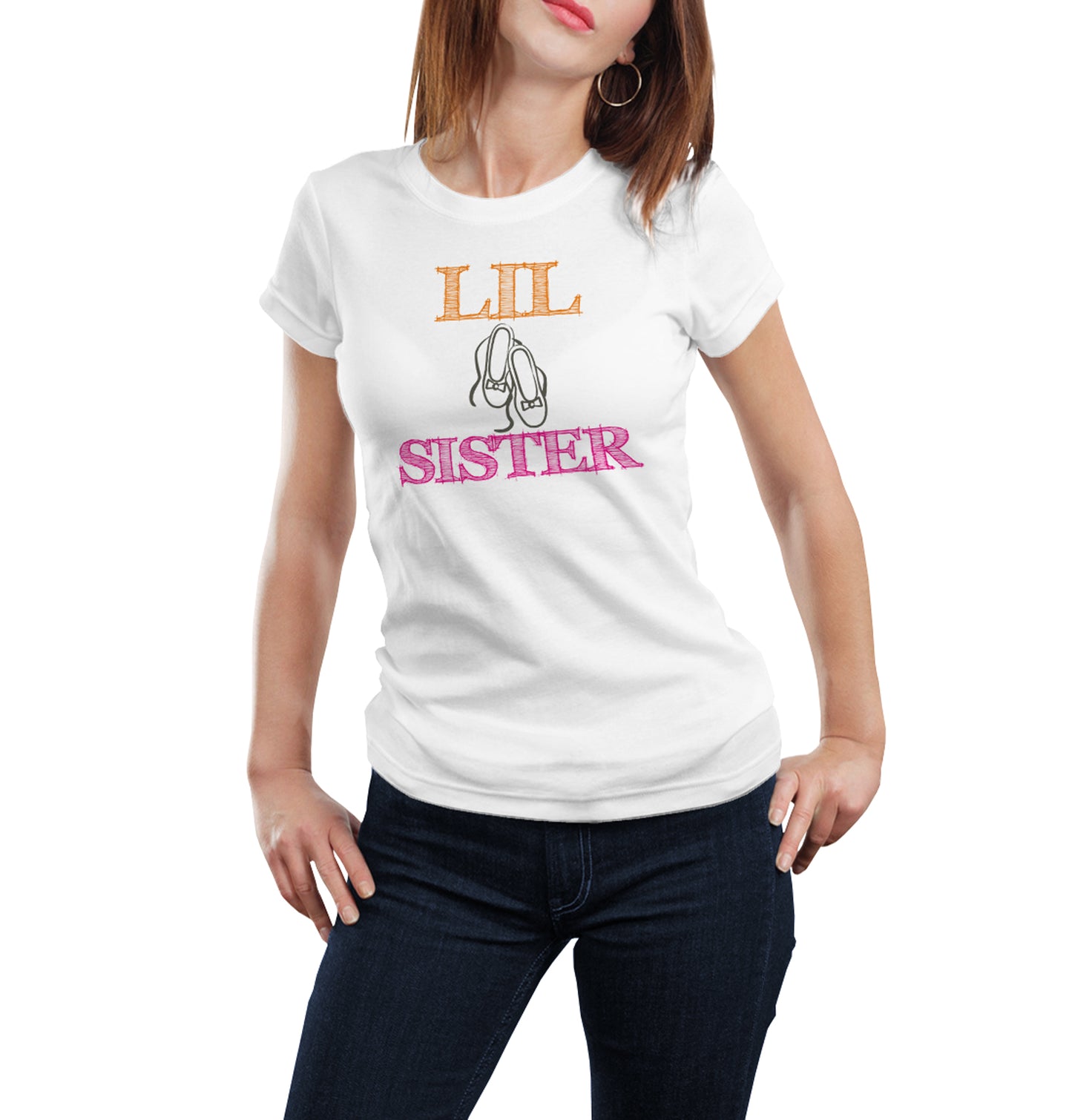 Big brother- Lil sister matching Sibling t shirts - white