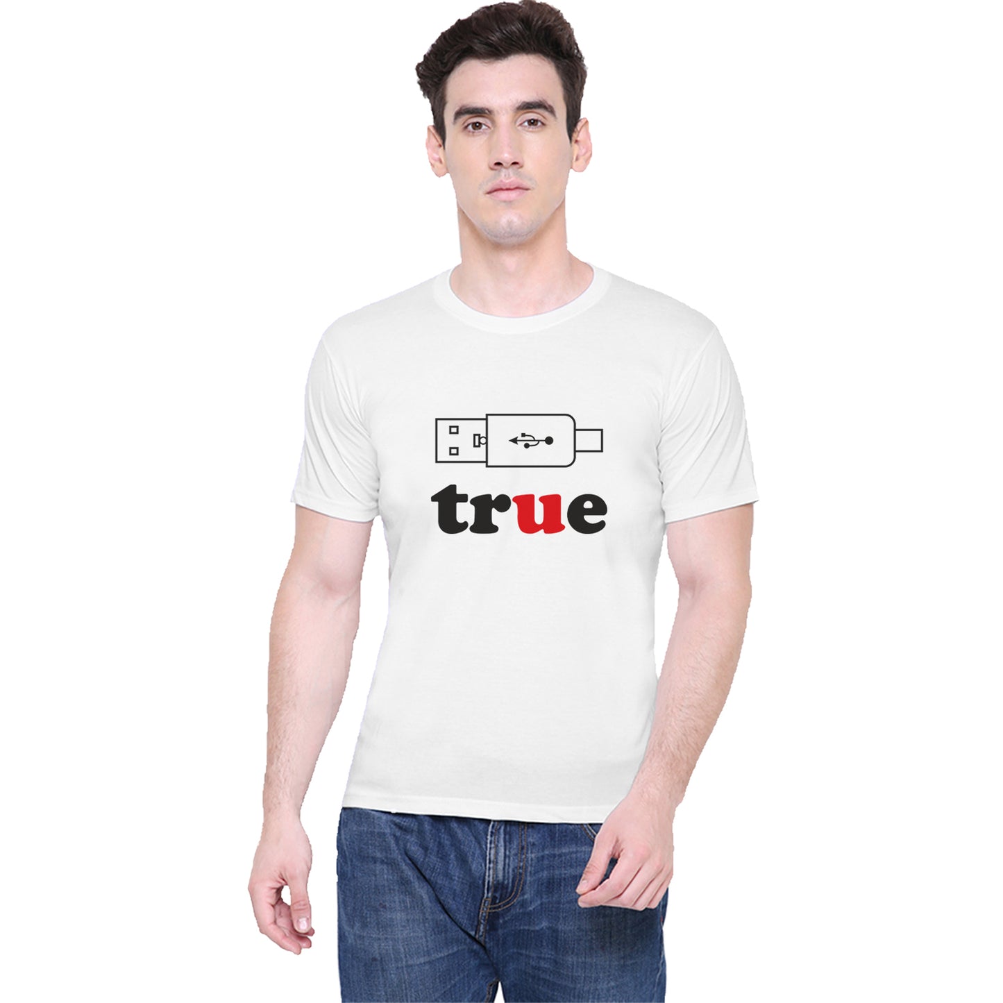True Love matching Couple T shirts- White