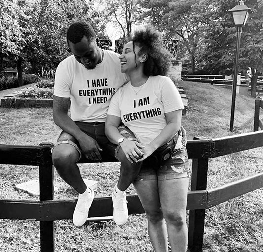 My Everything matching Couple T shirts- White