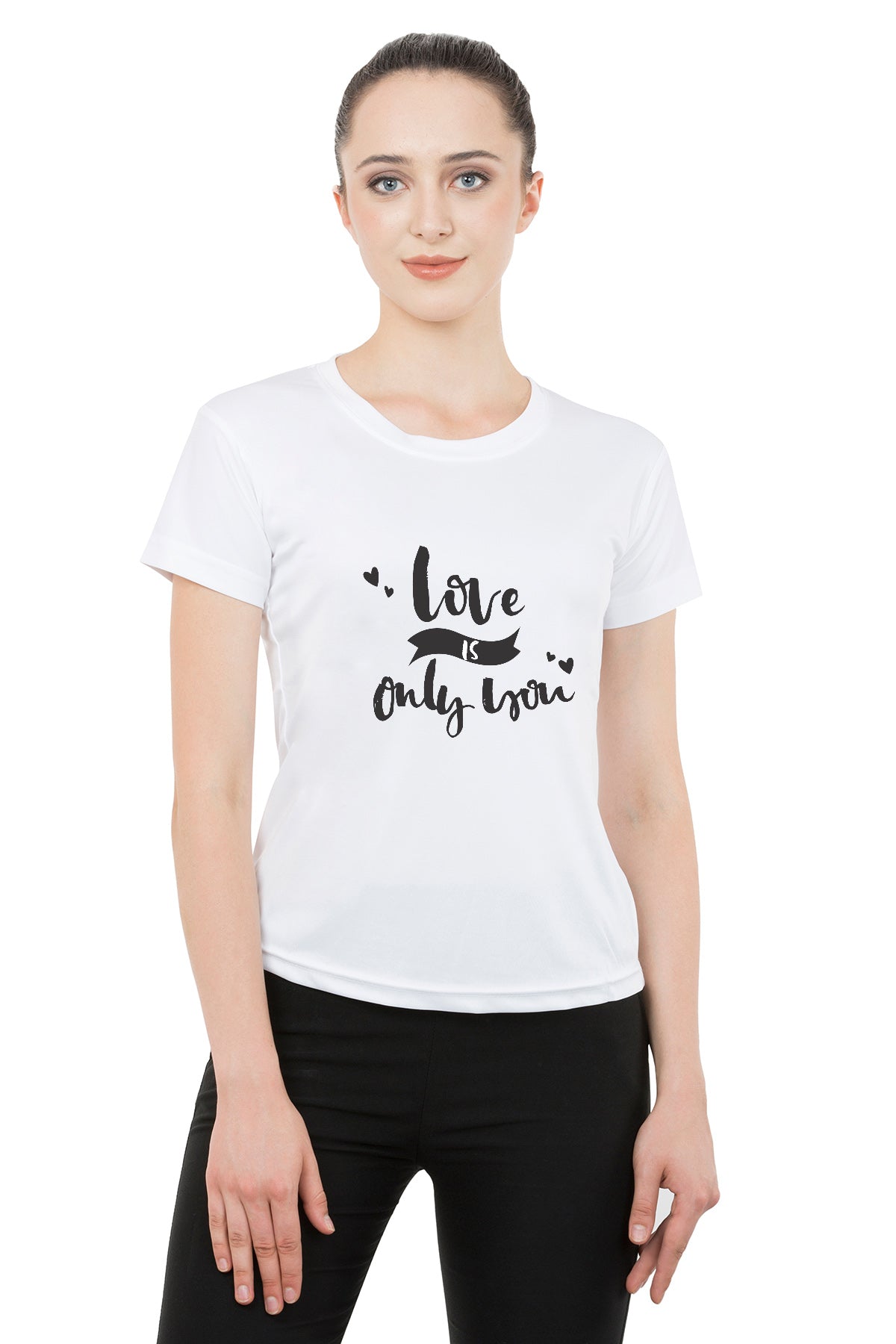 Love is only you matching Couple T shirts- White