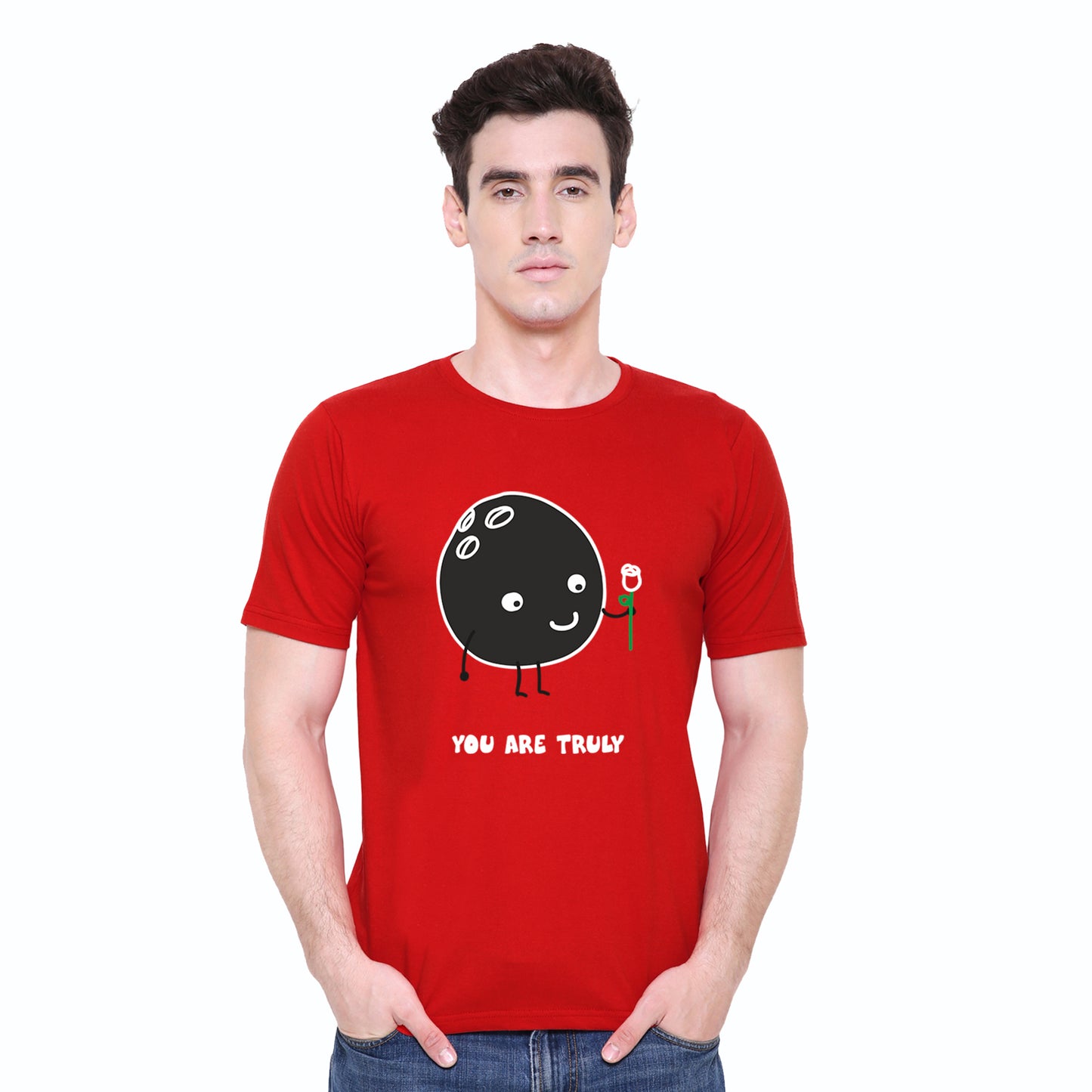 Truly Special matching Couple T shirts- Red