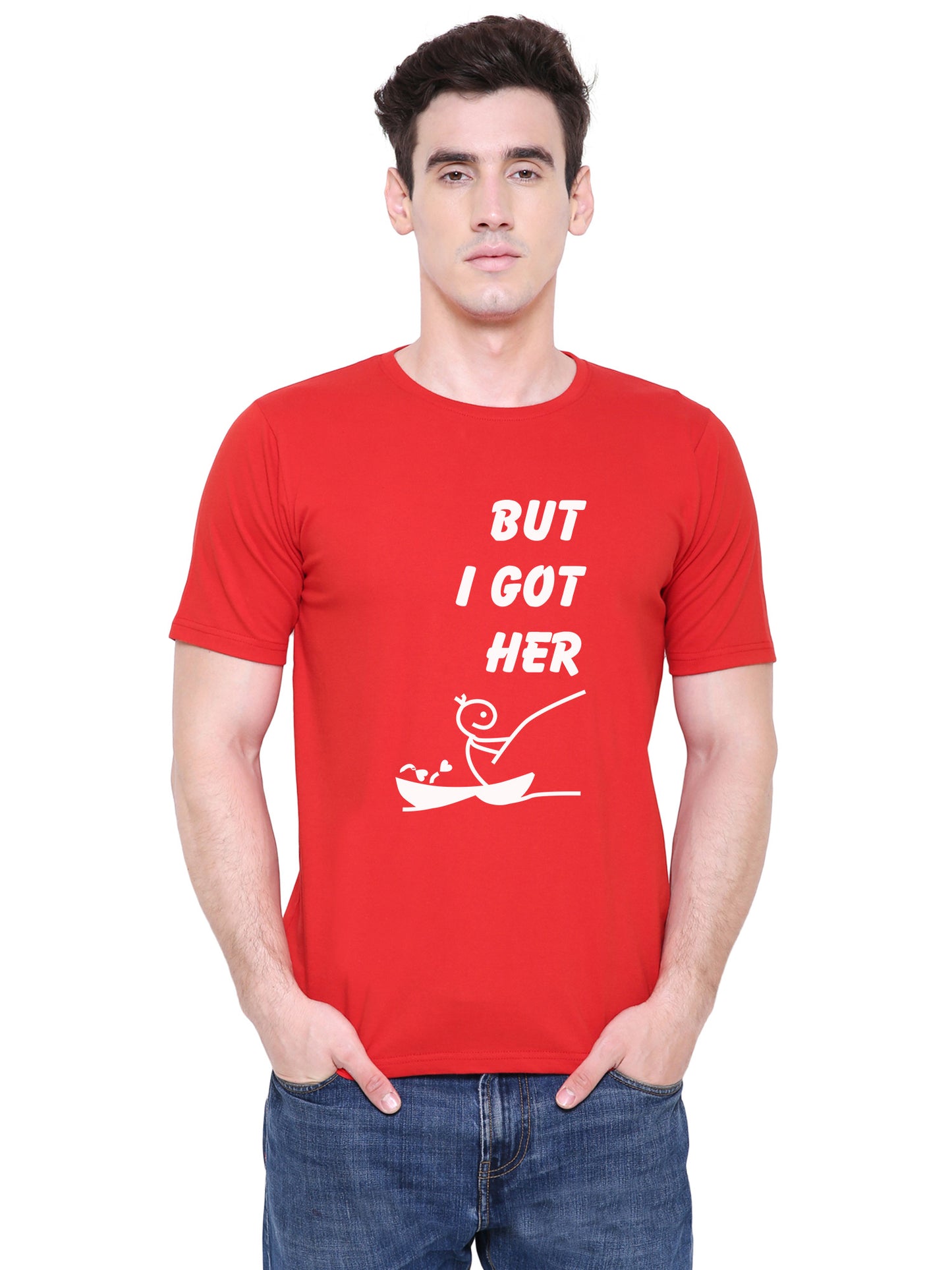 Hard to Get matching Couple T shirts- Red