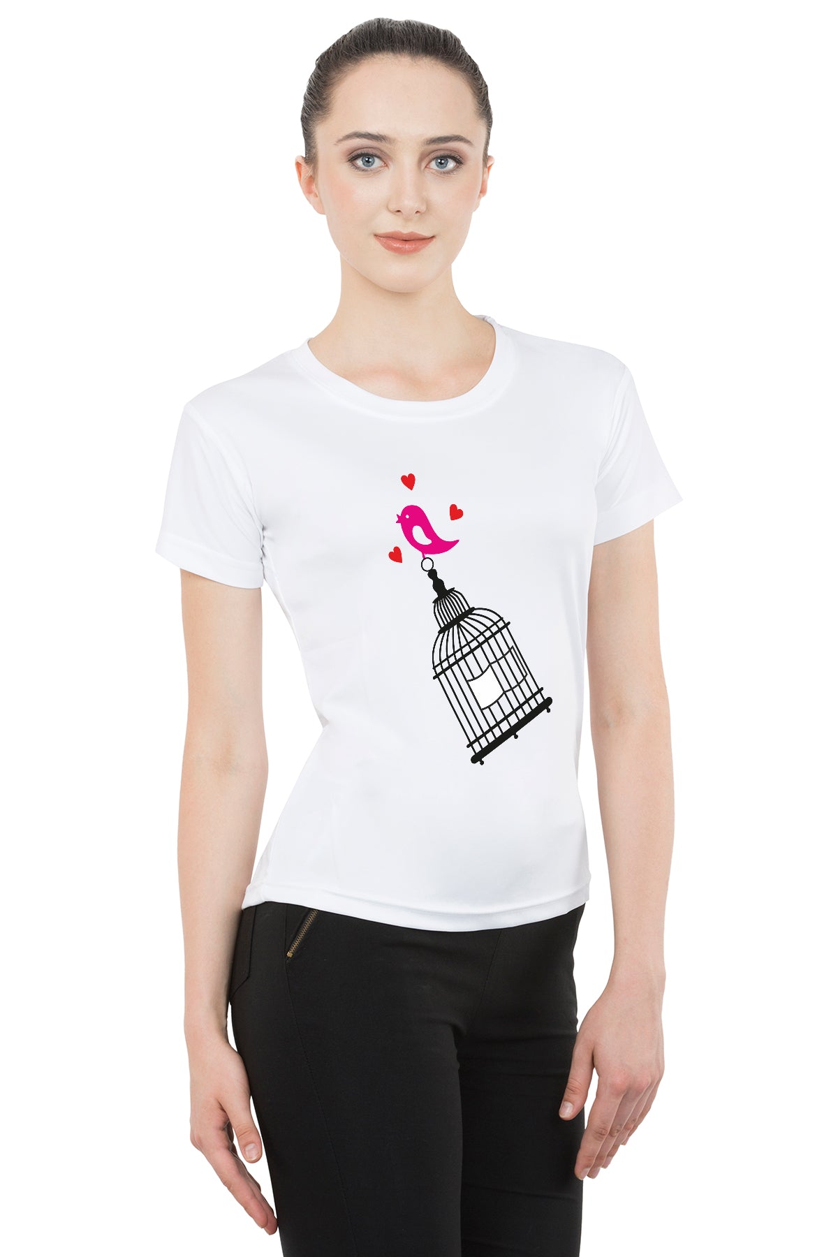 Love Bird matching Couple T shirts- White