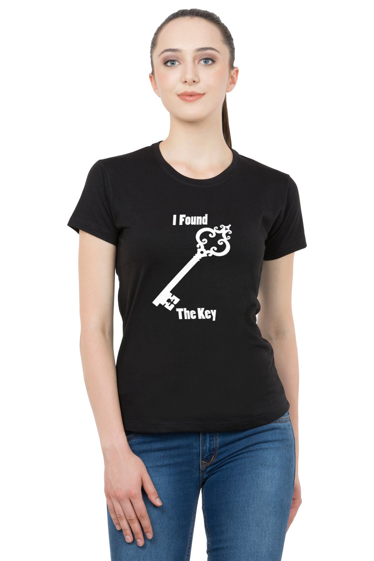 Lock Key matching Couple T shirts- Black