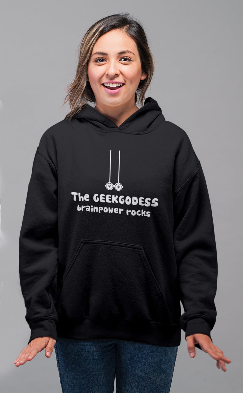 Geekgod & Geekgoddess Matching Couple Cute Sweatshirts | Couple Hoodies- Black