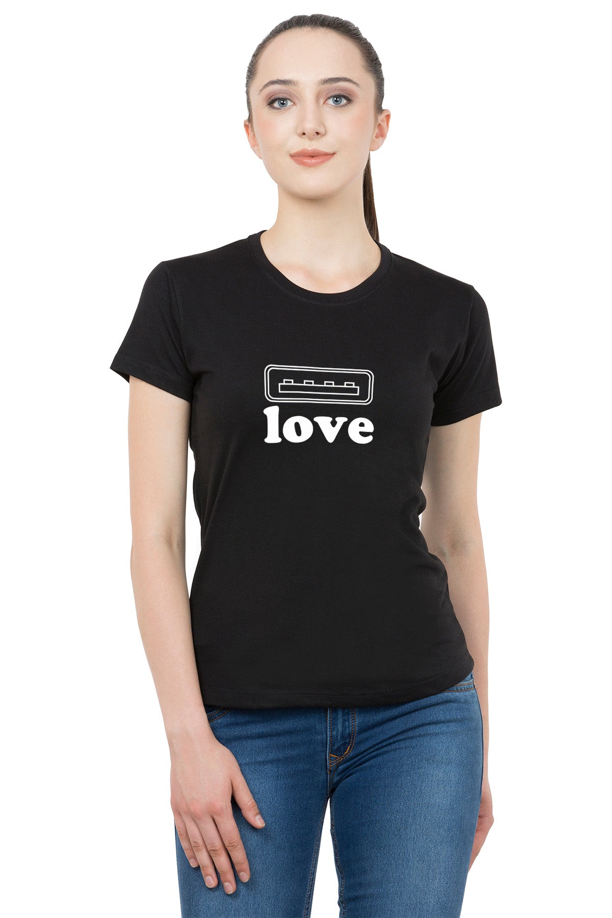 True Love matching Couple T shirts- Black