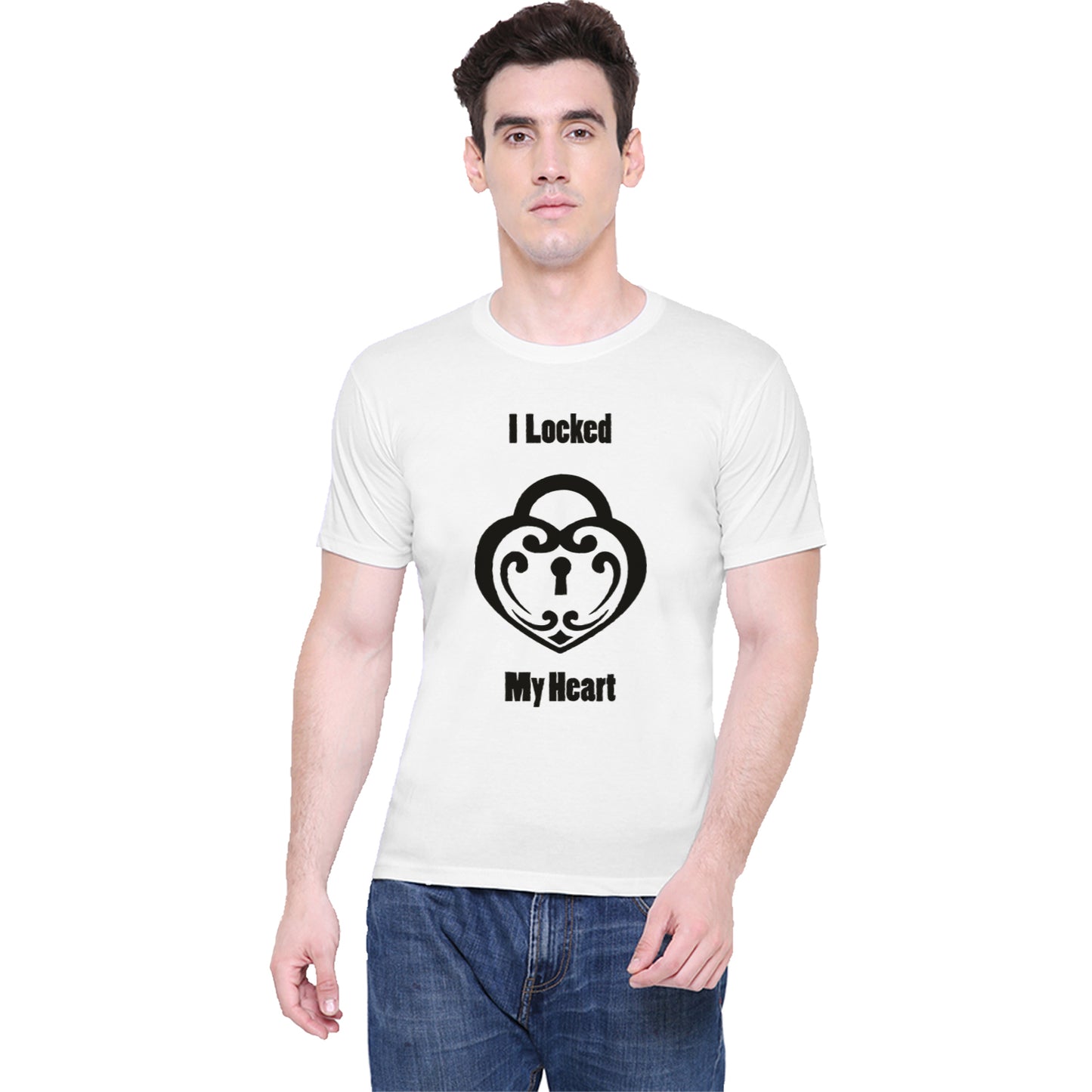 Lock Key matching Couple T shirts- White