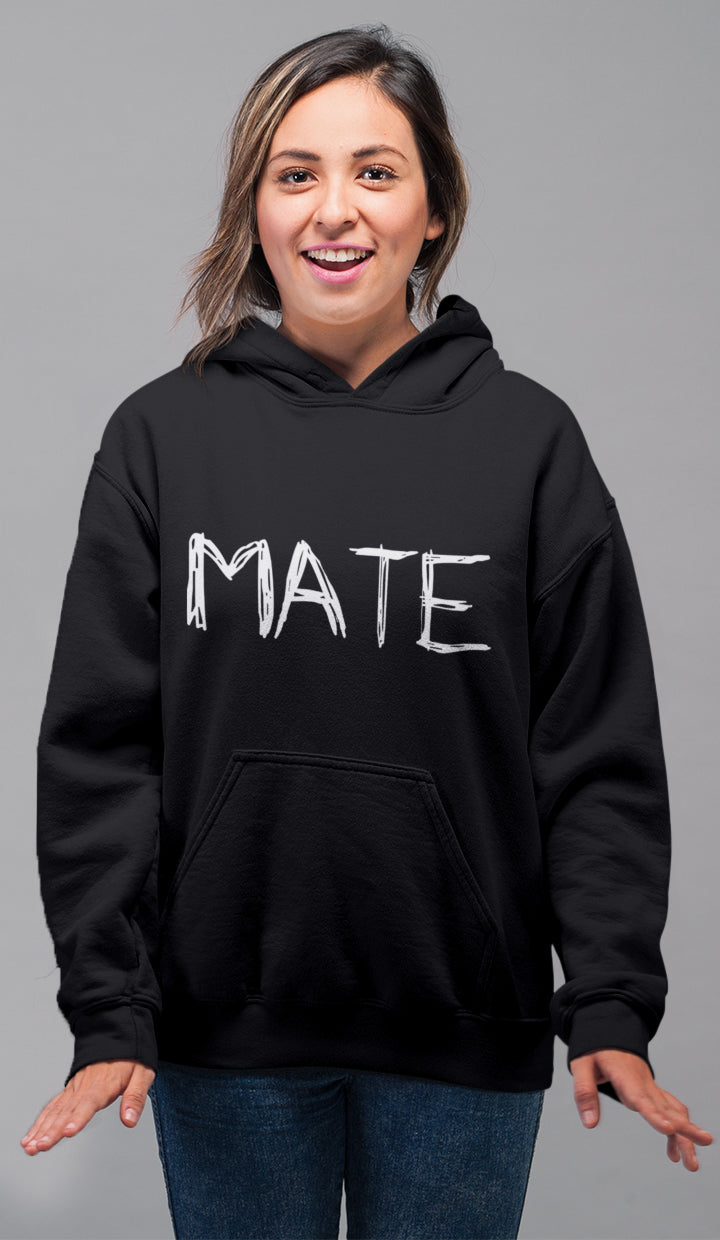 Soul Mate Matching Couple Hoodies for Men & Women Cotton Printed Cute Couple Sweatshirts- (Set of 2)