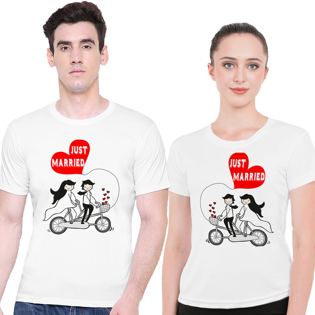 Bride Groom t shirt|wedding tshirts|Couple t shirts Just married- White 12
