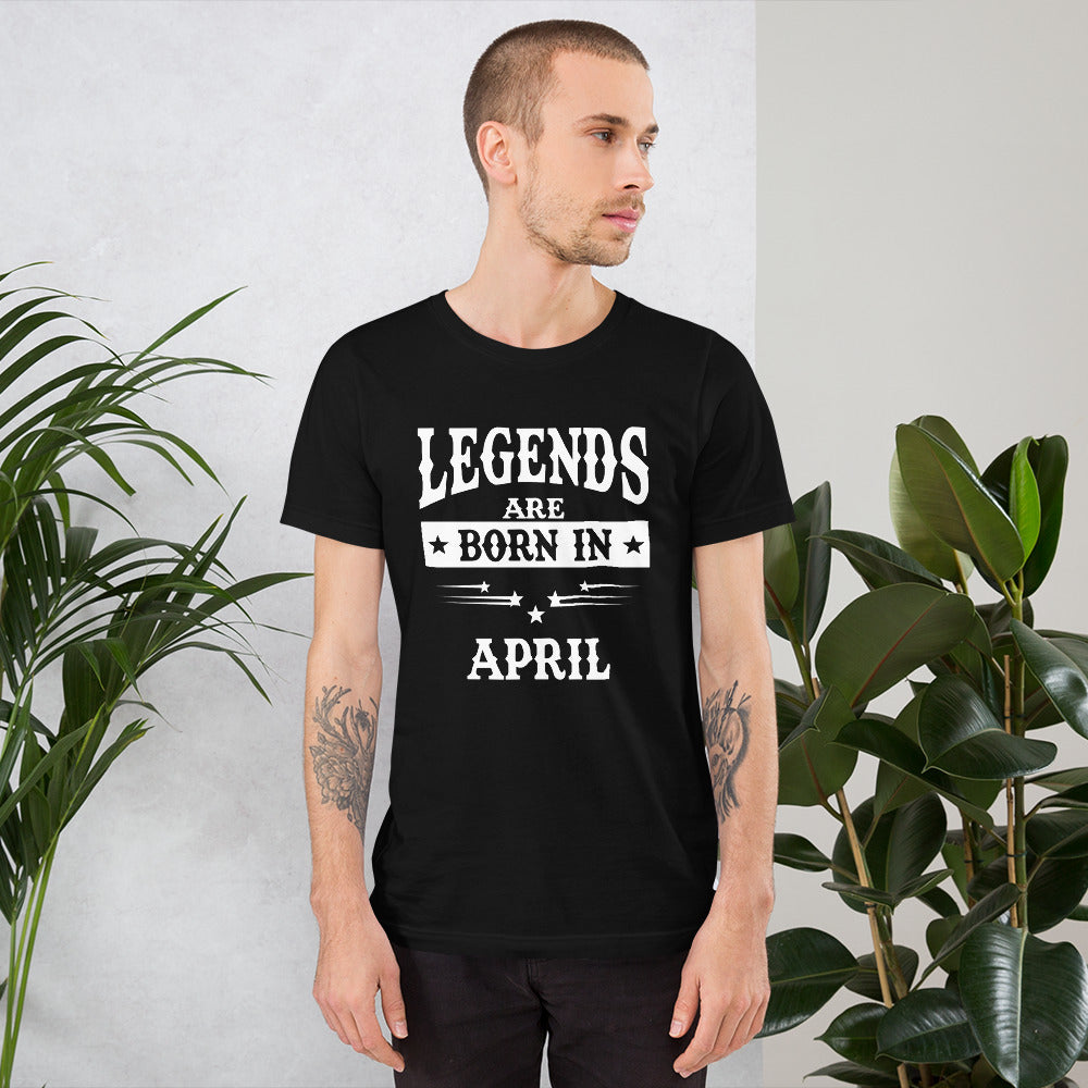 iberrys Birthday month T Shirt for Men |April Birthday Month Tshirt | Half Sleeve T-Shirt | Round Neck T Shirt |Cotton T-Shirt for Men- (04)