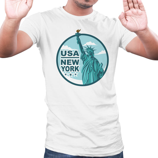 Travel the world & Holiday in usa newyork unisex t shirts - Black