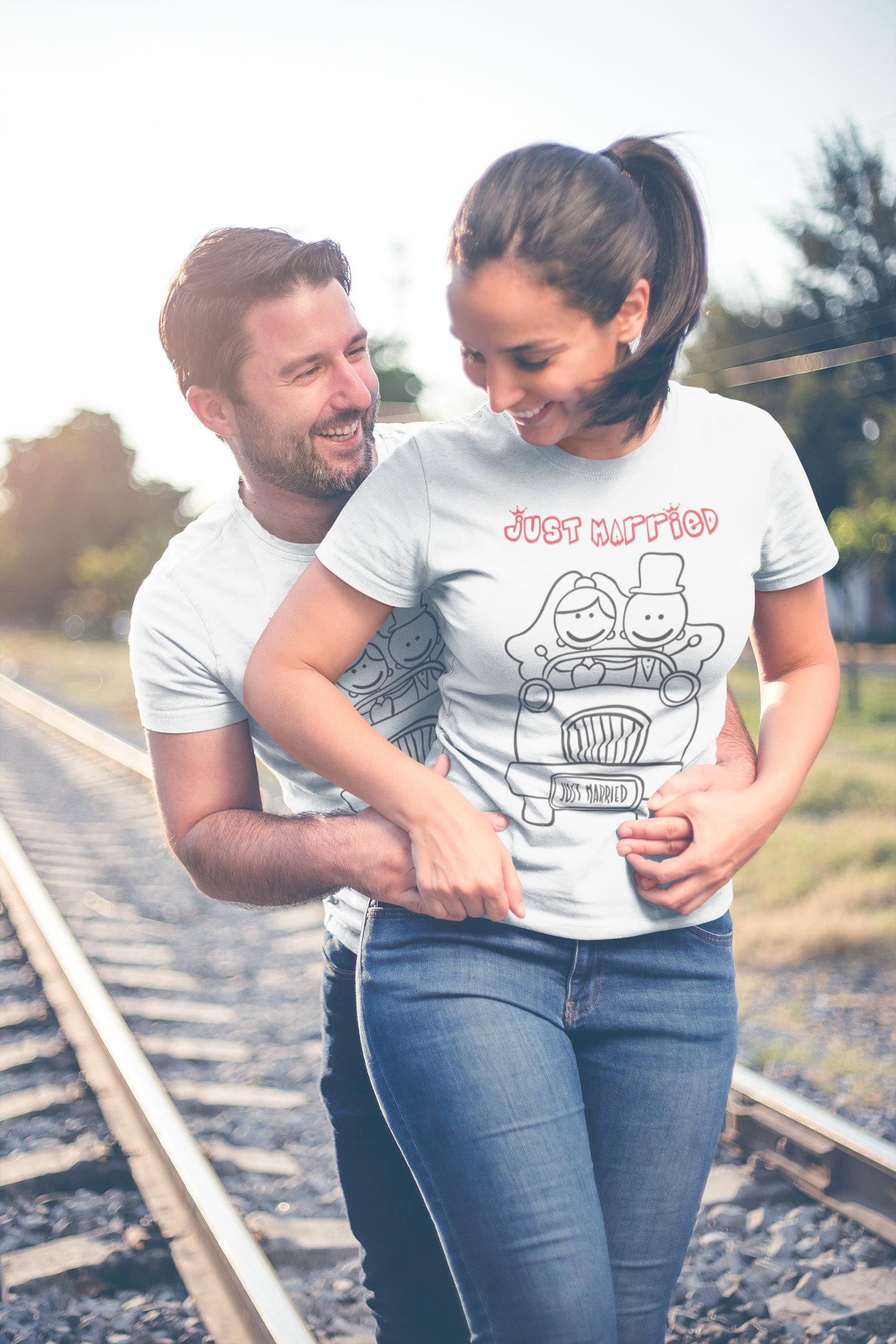 Bride Groom t shirt|wedding tshirts|Couple t shirts Just married- White 13