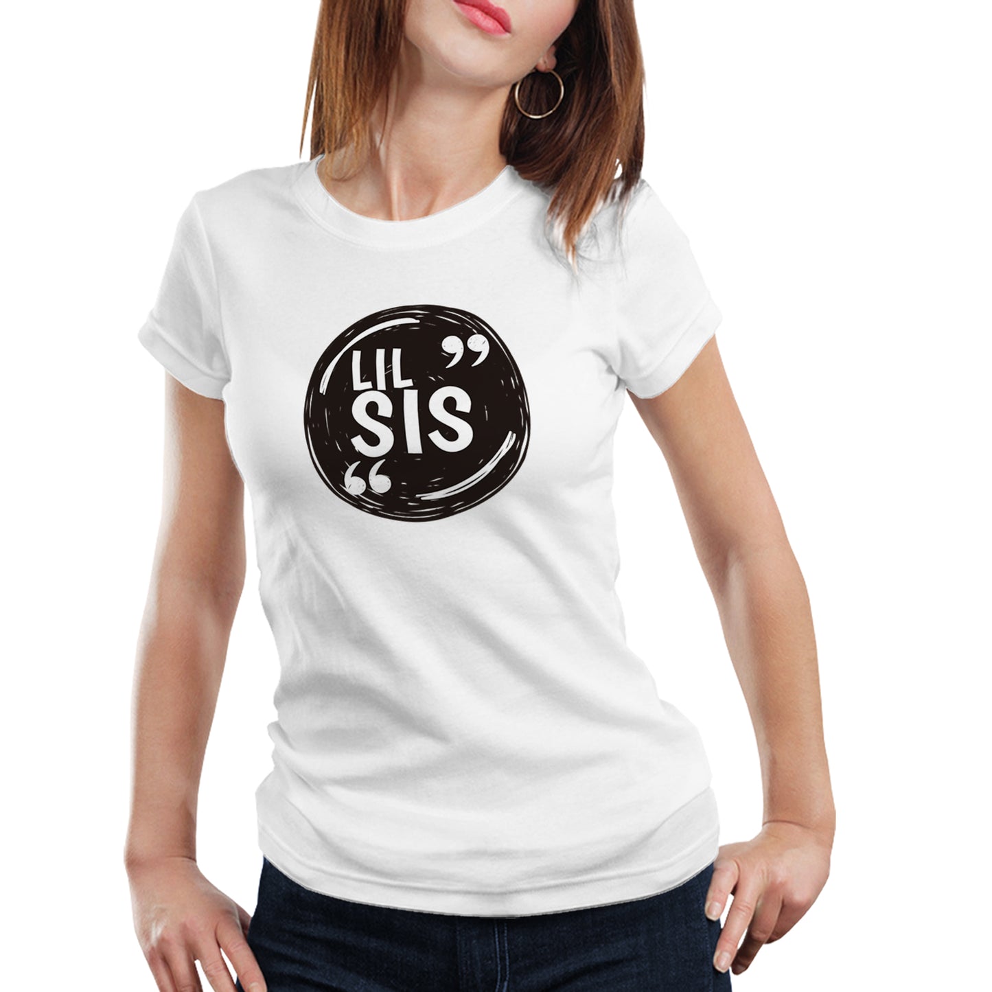 Big brother-lil sister matching Sibling t shirts - white
