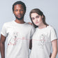 Love Bond Matching Couple Tshirt for Men & Women Cotton Printed Regular Fit Tshirts-  (Set of 2)-28