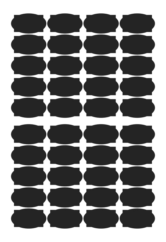 iberry's 108 pieces Waterproof Vinyl Stickers for Mason Jars Glass Bottle, Decals Craft, Kitchen Jar (Paper, 7 cm x 4 cm, Black, 108 Piece) -(4)