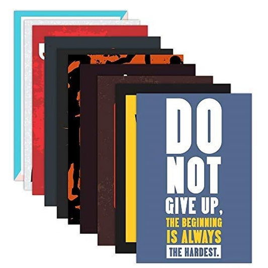 iberry's Gym Quote Poster for Office and Student Room Walls (Size 12 x 18 inch, Pack of 10) - A