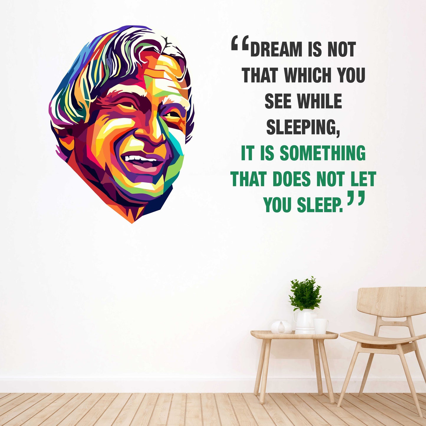iberry's Inspirational Motivational Quotes Wall Sticker, Dream is Something That Does not let You Sleep"- 40 x 65 cm Wall Stickers for Study- Office-008