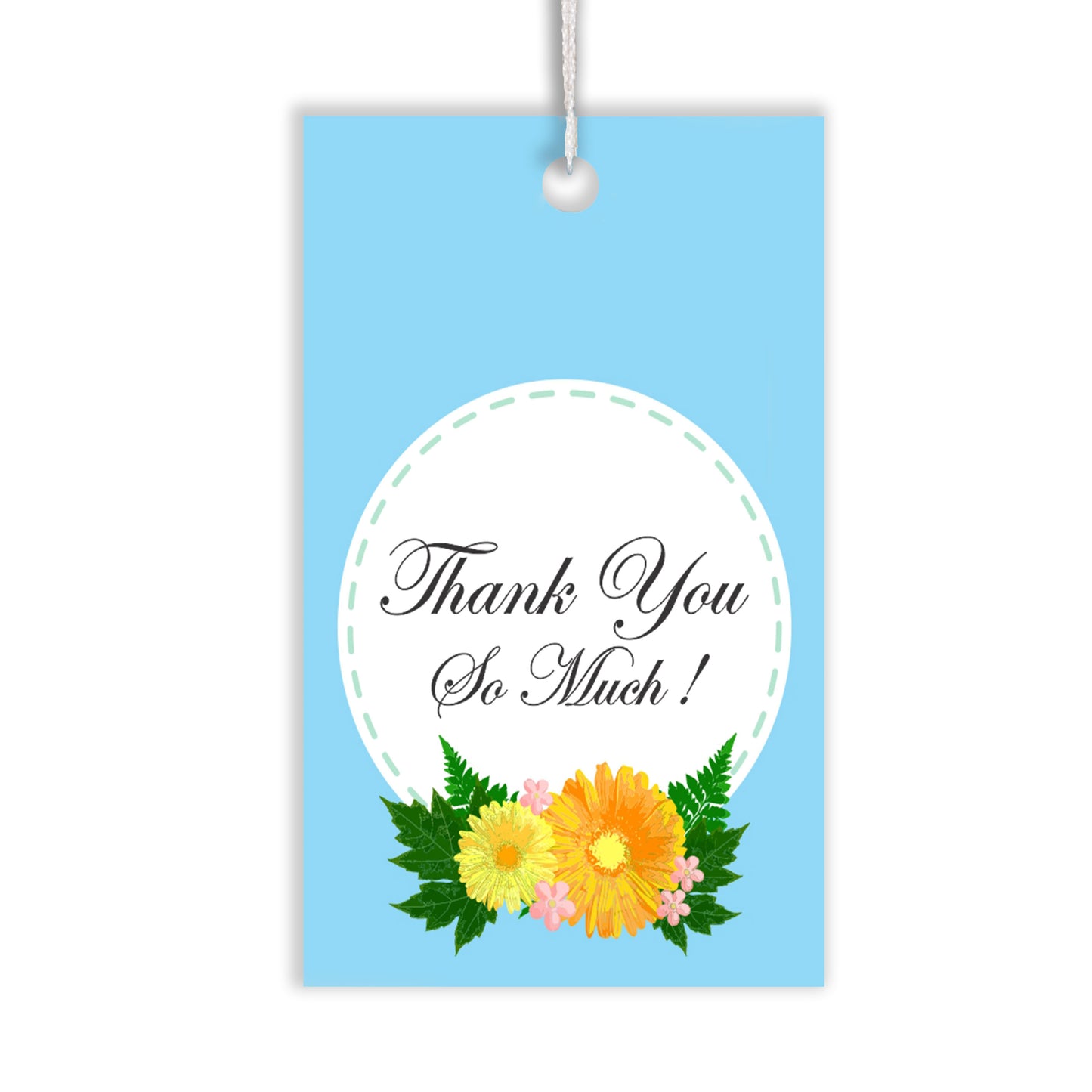 iberry's 100 pcs Thankyou Tags with Thread, Thankyou Tags for Return Gifts, Thankyou Tags for Small Business, Tags for Return Gifts-03