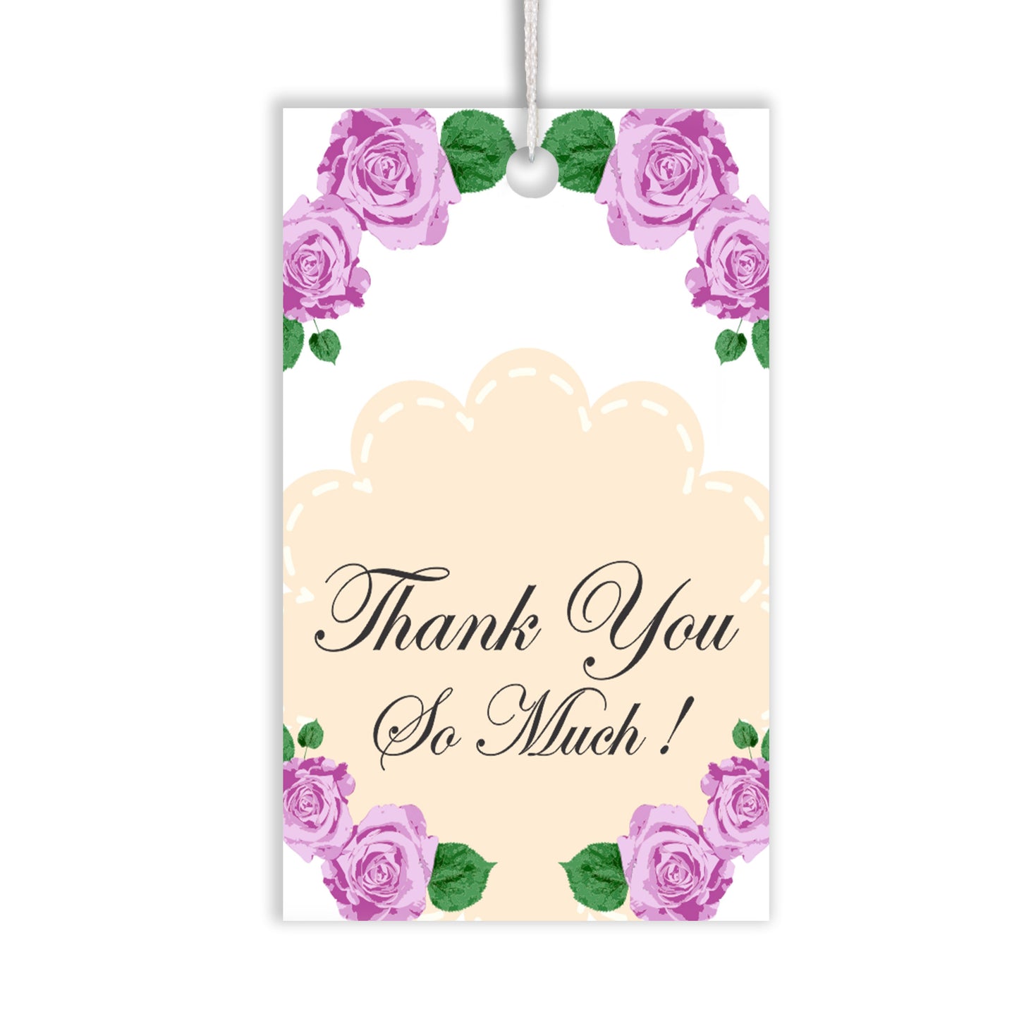 iberry's 100 pcs Thankyou Tags with Thread, Thankyou Tags for Return Gifts, Thankyou Tags for Small Business, Tags for Return Gifts-02