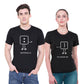 Happiness Matching Couple Tshirt for Men & Women Cotton Printed Regular Fit Tshirts-  (Set of 2)-36