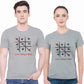 Love Always win matching Couple T shirts- Grey