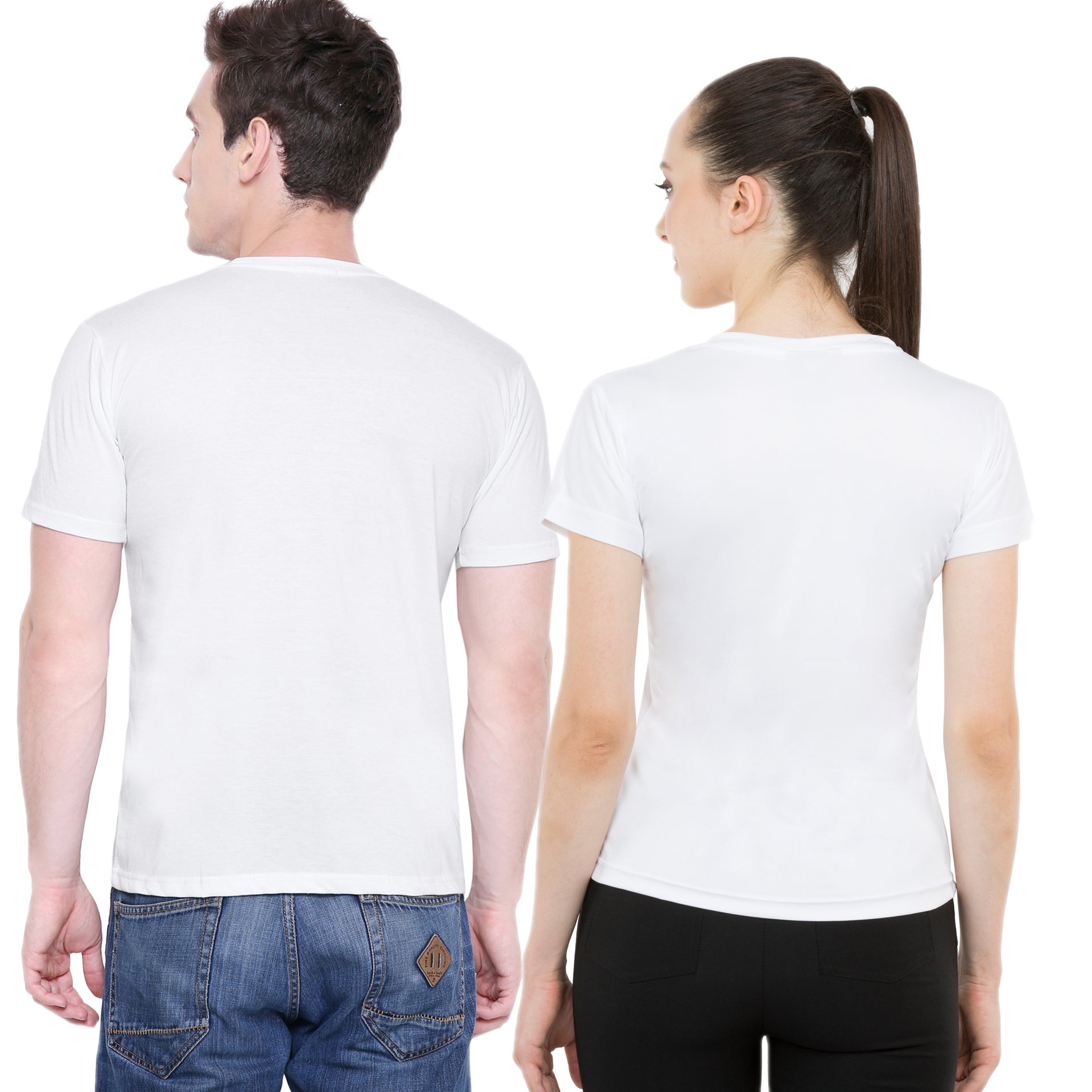 Beauty and Beast 2 matching Couple T shirts- White