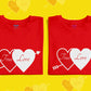 True Love with Heart matching Couple T shirts- White