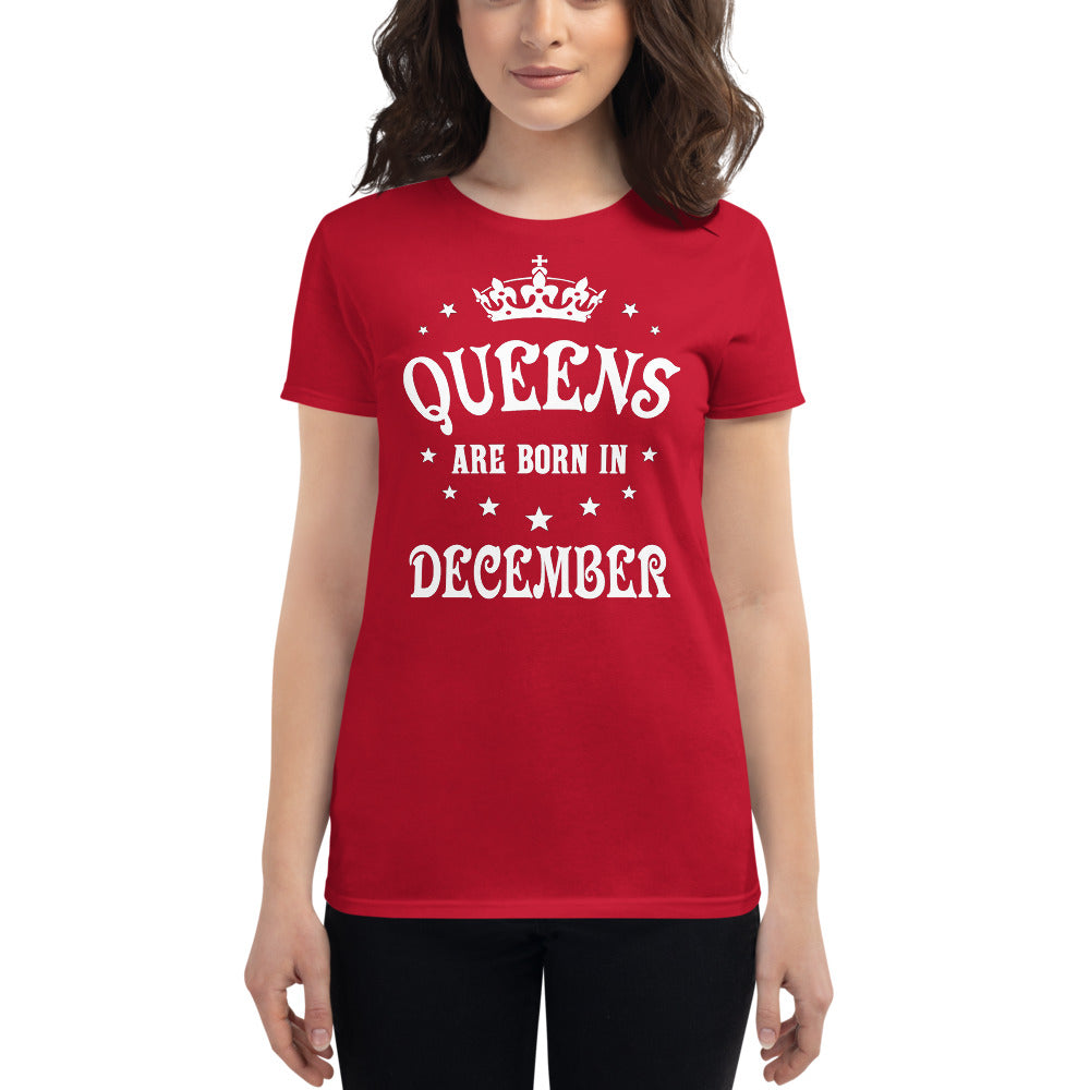 iberry's Birthday month T Shirt for Women |December Birthday Month tshirt | Half Sleeve T-Shirt | Round Neck T Shirt |Cotton T-Shirt for Women- (12)