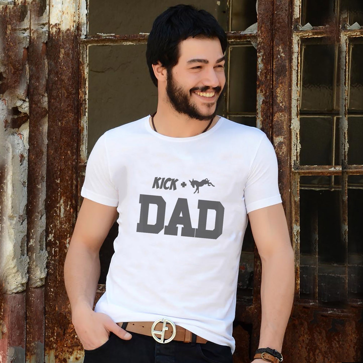 Fathers day Printed Tshirt for Men|Graphic Printed White t shirts for dads|Kickass dad