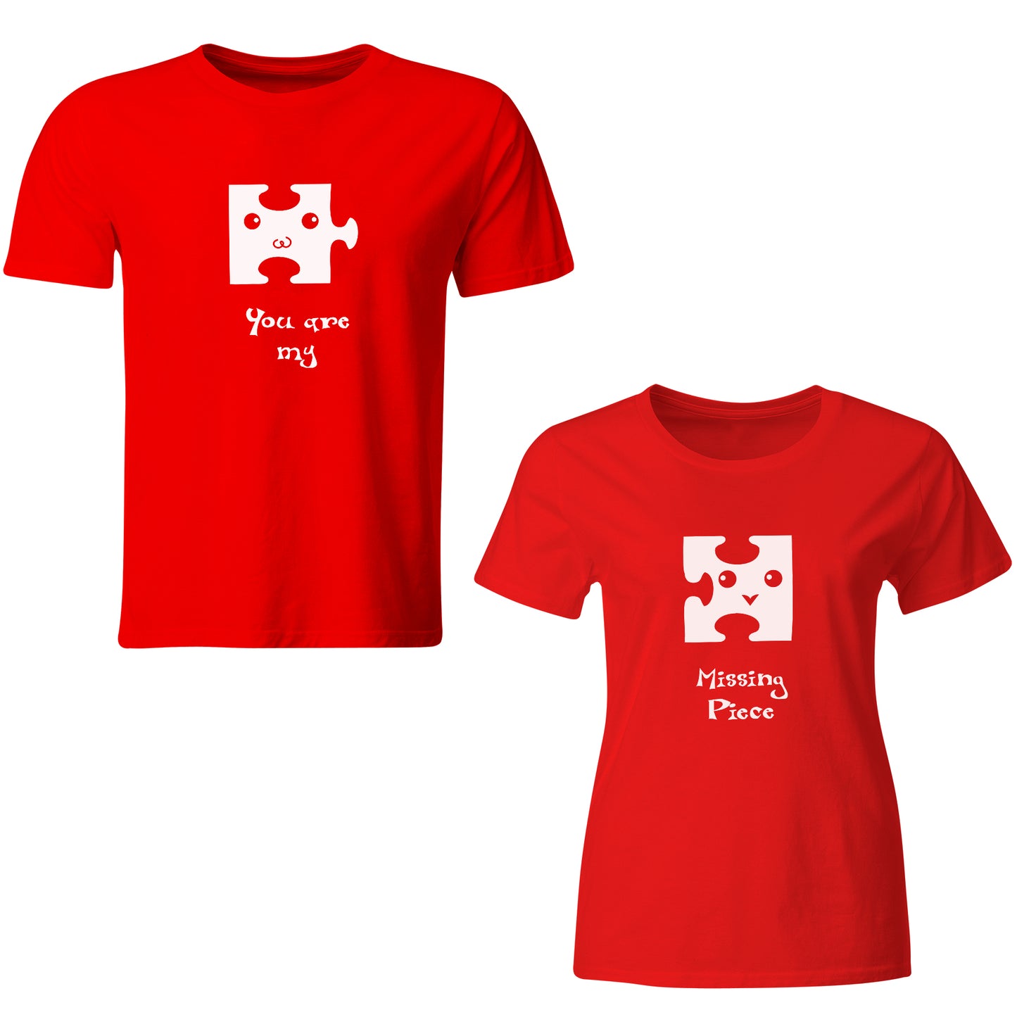 You are my missing piece matching Couple T shirts- Red