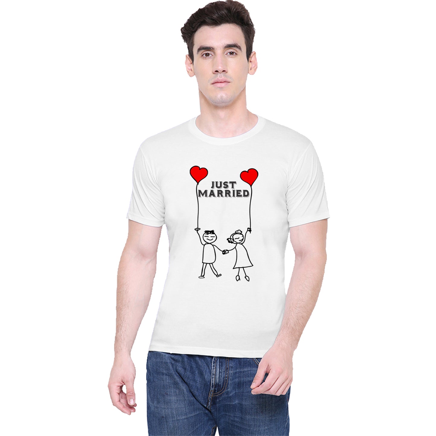 Bride Groom t shirt|wedding tshirts|Couple t shirts Just married- White 05