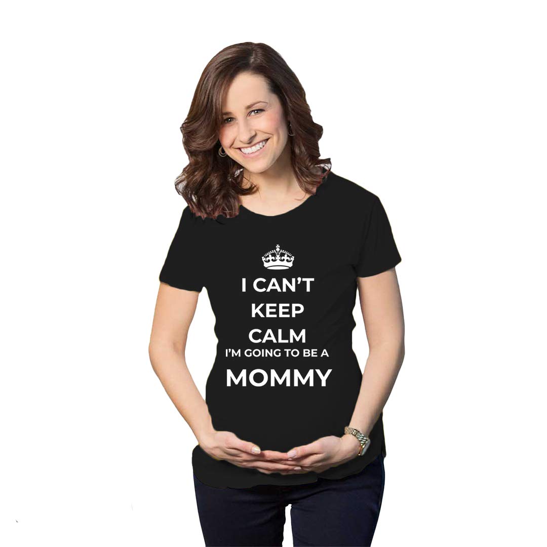 I am going to be a Mommy Maternity t shirt for women- Black