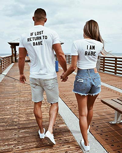If Lost- Return to Babe matching Couple T shirts- White
