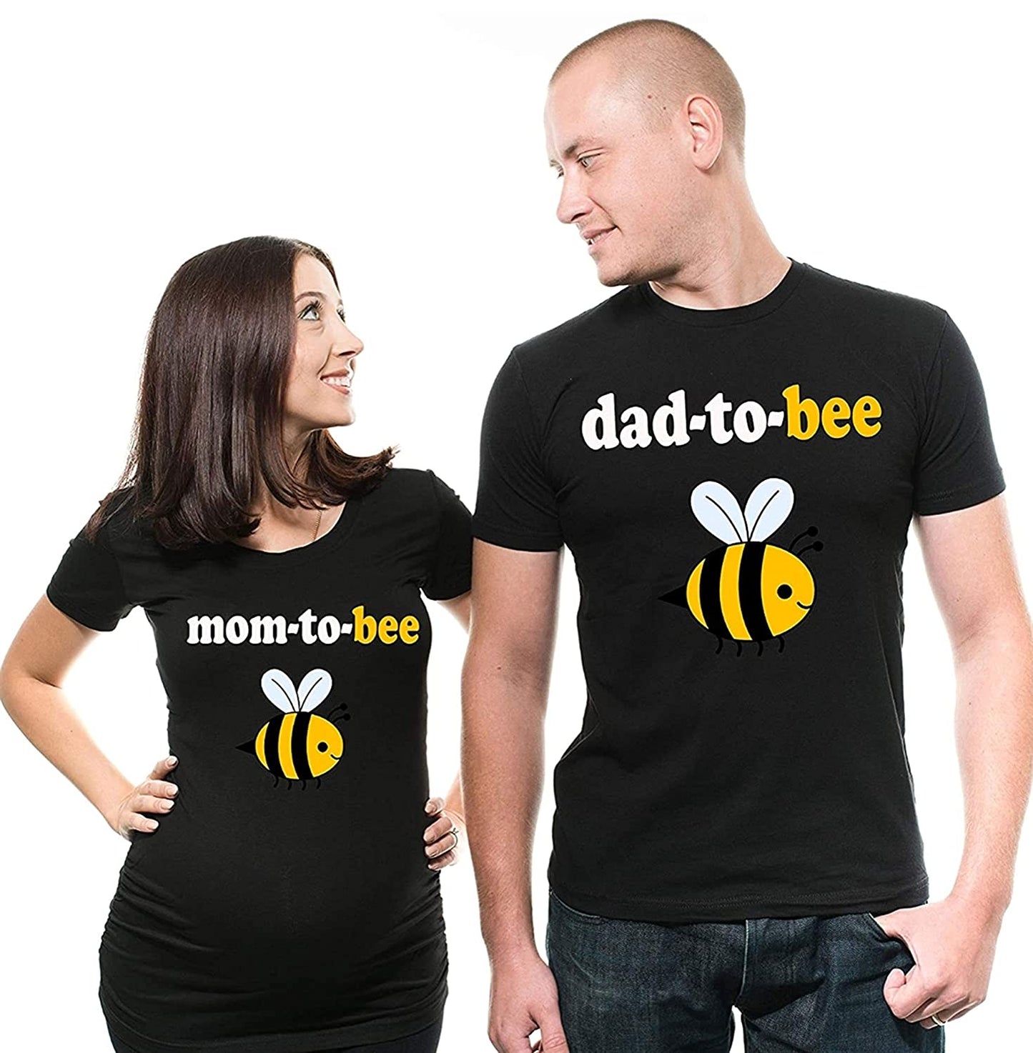 Mom to be & Dad to be Maternity Dress|Maternity Couple T shirts- Black