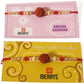iberry's Rakhi Gift Pack with Set of 2 Rudraksh Rakhi, Greeting Card and Roli Chawal for Brother|Rakhi Combo with Branded Packaging-0303