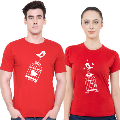 Love Birdmatching Couple T shirts- Red