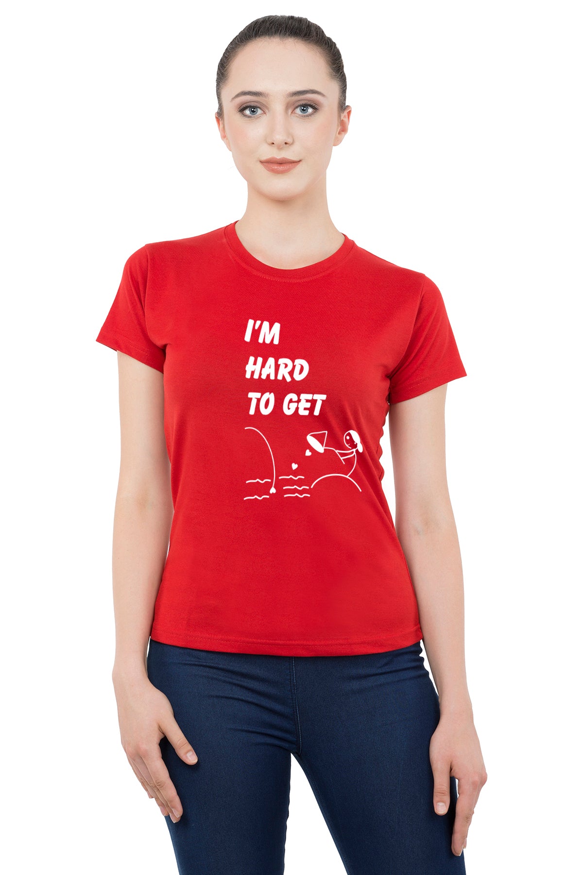 Hard to Get matching Couple T shirts- Red