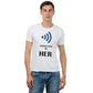 Connected to him/her  matching Couple T shirts- White
