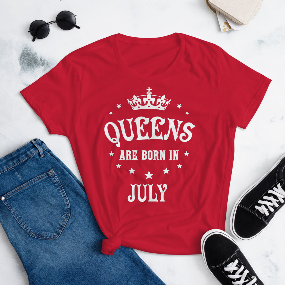 iberry's Birthday month T Shirt for Women |July Birthday Month tshirt | Half Sleeve T-Shirt | Round Neck T Shirt |Cotton T-Shirt for Women- (07)