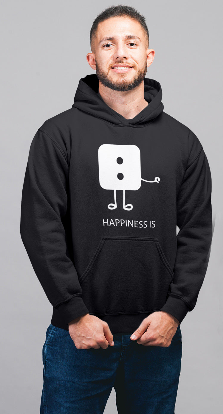 Happiness Matching Couple Cute Sweatshirts | Couple Hoodies- Black