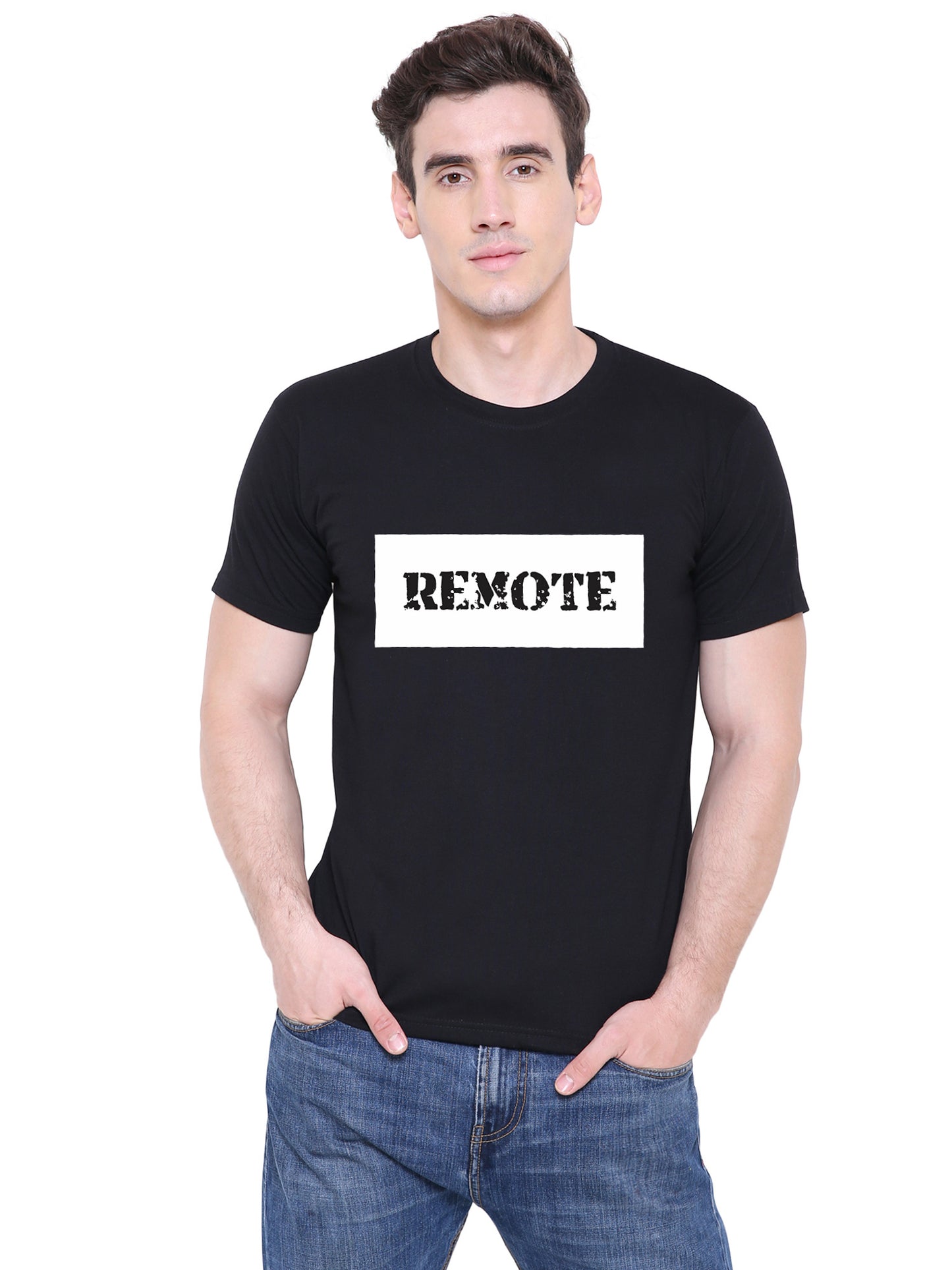 Remote Control matching Couple T shirts- Black