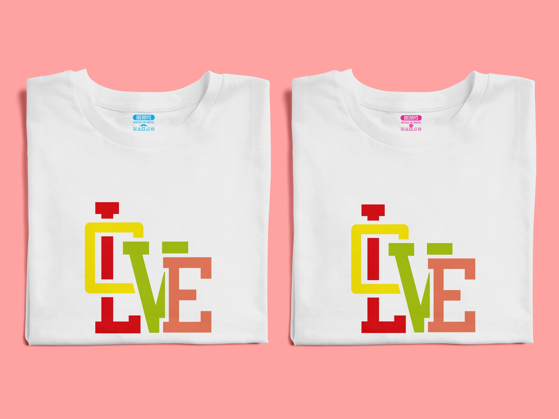 Love Quote Matching Couple Tshirt for Men Women Cotton Printed Regular Fit Tshirts- (Set of 2)-81