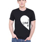 Half Heart matching Couple T shirts- Black