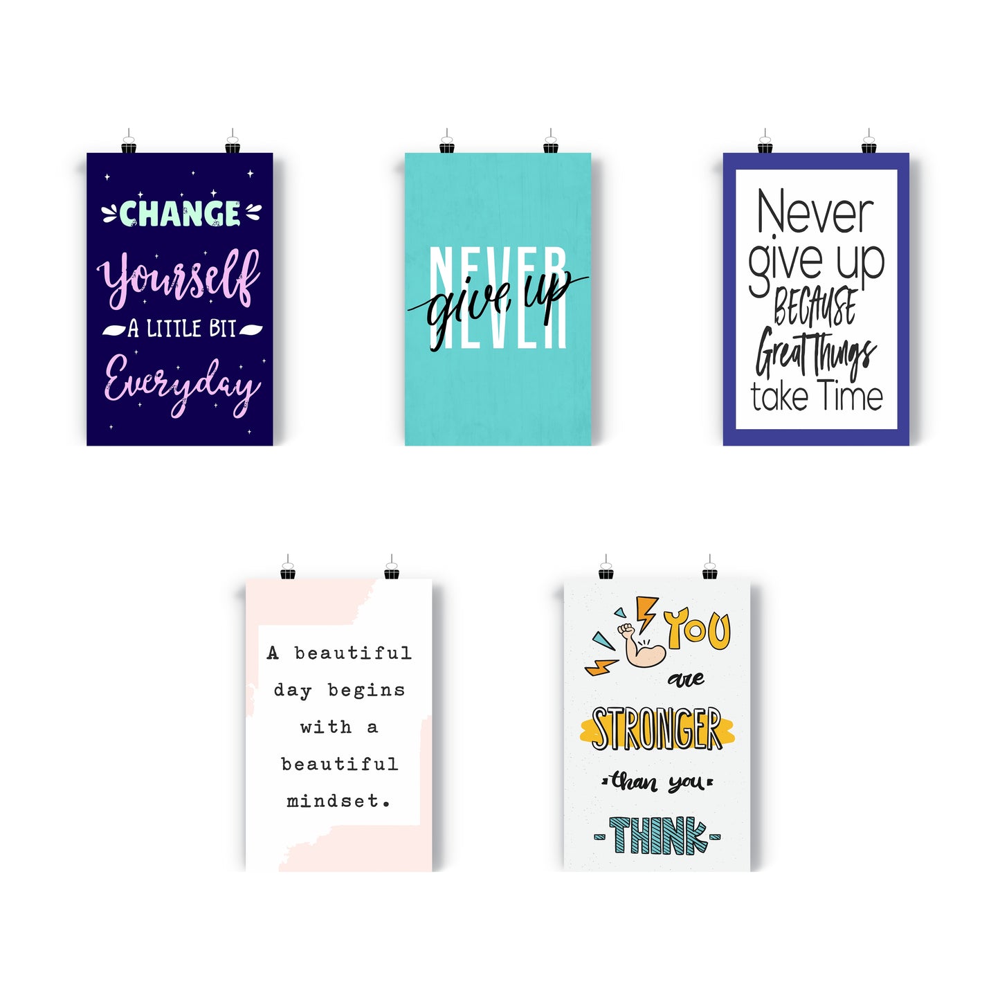 iberry's Motivational Quote Posters for Office and Student Room Walls |motivational posters (Size 28 x 43 CM, Pack of 10)-C