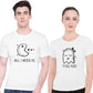 All I need is you matching Couple T shirts- White
